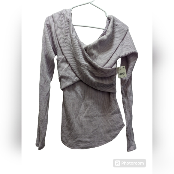 NWT Free People Marley off the shoulder ribbed top - Picture 6 of 9